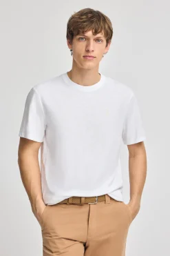 Polo Club T-Shirts*T-shirt en coton flammé à broderie Rigby Go Blanc