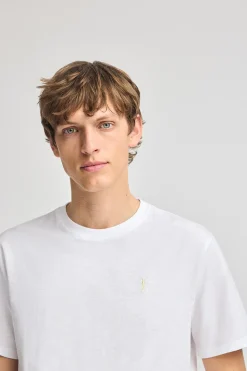 Polo Club T-Shirts*T-shirt en coton flammé à broderie Rigby Go Blanc