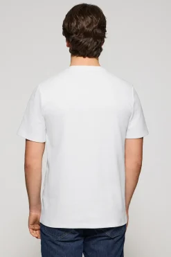 Polo Club T-Shirts*T-shirt microstructuré avec un monogramme brodé PC Blanc
