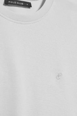 Polo Club T-Shirts*T-shirt microstructuré avec un monogramme brodé PC Blanc