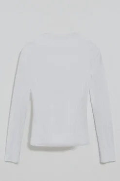 Polo Club T-Shirts*T-shirt Penelope avec bouton nacré Blanc