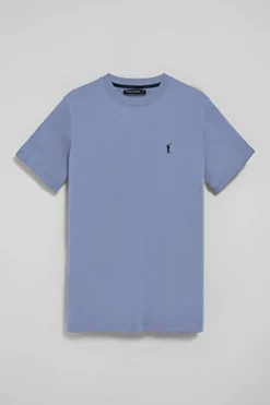 Polo Club T-Shirts*T-shirt bleu à col ras du cou et broderie Rigby Go Bleu Aqua