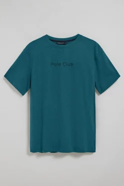 Polo Club T-Shirts*T-shirt à manches courtes et col ras du cou avec logo Bleu