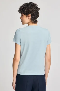 Polo Club T-Shirts*T-shirt bleu clair à col rond et broderie Rigby Go Bleu ciel