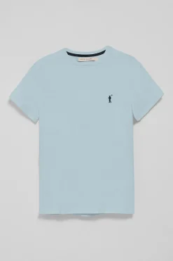 Polo Club T-Shirts*T-shirt bleu clair à col rond et broderie Rigby Go Bleu ciel