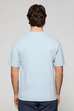 Polo Club T-Shirts*T-shirt bleu clair à manches courtes et col ras du cou avec logo Bleu ciel