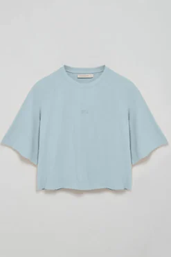 Polo Club T-Shirts*T-shirt bleu clair Danae avec logo brodé Bleu ciel