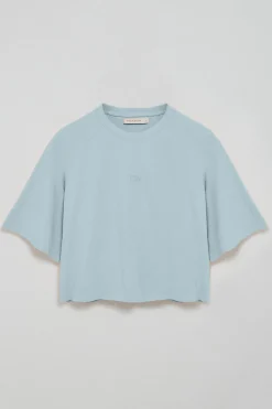 Polo Club T-Shirts*T-shirt bleu clair Danae avec logo brodé Bleu ciel
