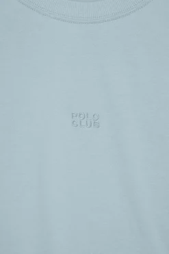 Polo Club T-Shirts*T-shirt bleu clair Danae avec logo brodé Bleu ciel