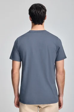 Polo Club T-Shirts*T-shirt bleu à col ras du cou et broderie Rigby Go Denim