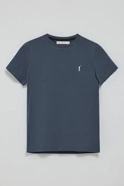 Polo Club T-Shirts*T-shirt bleu à col rond et broderie Rigby Go Denim