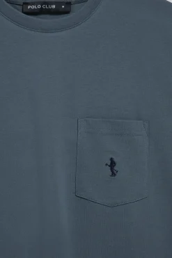 Polo Club T-Shirts*T-shirt bleu à manches courtes à poche avec broderie Rigby Best Denim