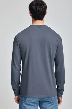 Polo Club T-Shirts*T-shirt bleu à manches longues et brodé Rigby Go Denim