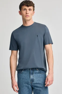 Polo Club T-Shirts*T-shirt bleu basique à col rond et broderie Rigby Best Denim
