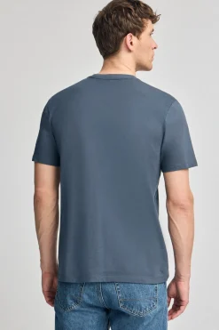 Polo Club T-Shirts*T-shirt bleu basique à col rond et broderie Rigby Best Denim