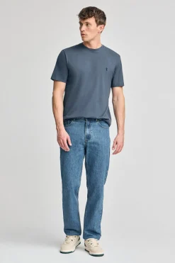 Polo Club T-Shirts*T-shirt bleu basique à col rond et broderie Rigby Best Denim