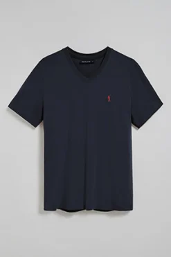 Polo Club T-Shirts*T-shirt à col en V et logo brodé Rigby Go Bleu Marine