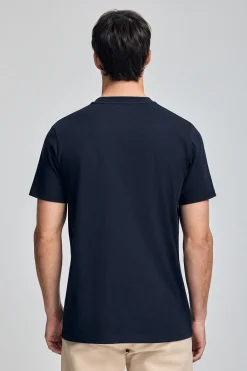 Polo Club T-Shirts*T-shirt à col ras du cou et logo caoutchouté Bleu Marine