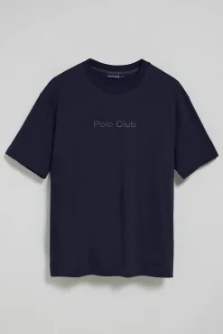 Polo Club T-Shirts*T-shirt à manches courtes et col ras du cou avec logo Bleu Marine