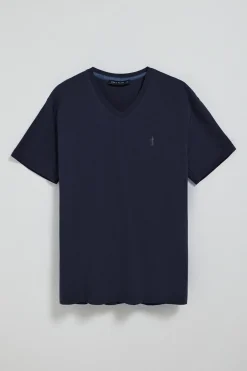Polo Club T-Shirts*T-shirt à manches courtes et col en V avec broderie Rigby Best Bleu Marine