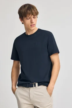 Polo Club T-Shirts*T-shirt en coton flammé à broderie Rigby Go Bleu Marine