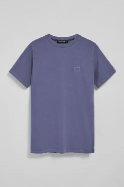 Polo Club T-Shirts*T-shirt à col ras cou teint sur le tissu et logo caoutchouté Bleu océan