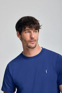 Polo Club T-Shirts*T-shirt à col ras du cou et broderie Rigby Go Bleu Royal