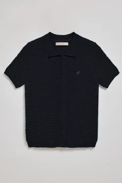 Polo Club Pulls*T-shirt boutonné Lirio avec monogramme brodé Bleu Marine