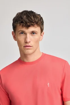 Polo Club T-Shirts*T-shirt corail basique à col rond et broderie Rigby Best Coral