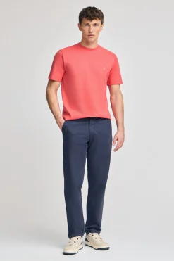 Polo Club T-Shirts*T-shirt corail basique à col rond et broderie Rigby Best Coral