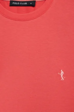 Polo Club T-Shirts*T-shirt corail basique à col rond et broderie Rigby Best Coral