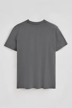 Polo Club T-Shirts*T-shirt couleur bitume à manches courtes et col en V avec broderie Rigby Best Asphalte