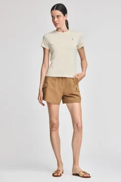 Polo Club T-Shirts*T-shirt couleur écru à col rond et broderie Rigby Go Beige