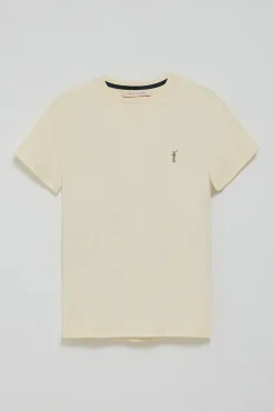Polo Club T-Shirts*T-shirt couleur écru à col rond et broderie Rigby Go Beige