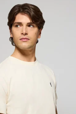 Polo Club T-Shirts*T-shirt couleur écru à col ras du cou et broderie logo Rigby Go Beige