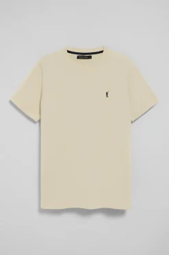 Polo Club T-Shirts*T-shirt couleur écru à col ras du cou et broderie logo Rigby Go Beige