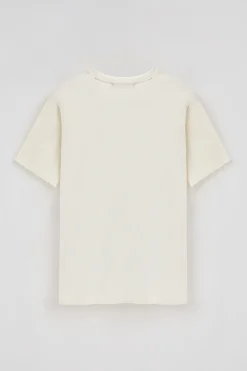 Polo Club T-Shirts*T-shirt couleur écru à manches courtes et col en V avec broderie Rigby Best Beige