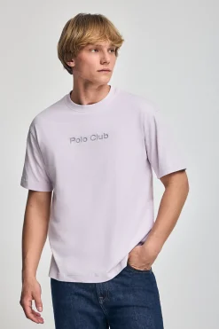Polo Club T-Shirts*T-shirt couleur à manches courtes et col ras du cou avec logo Lavande