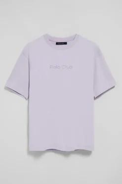 Polo Club T-Shirts*T-shirt couleur à manches courtes et col ras du cou avec logo Lavande