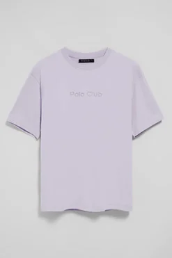 Polo Club T-Shirts*T-shirt couleur à manches courtes et col ras du cou avec logo Lavande