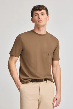 Polo Club T-Shirts*T-shirt couleur moka à manches courtes à poche avec broderie Rigby Best Mocca