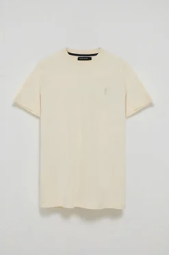 Polo Club T-Shirts*T-shirt écru à col rond et Big Rigby Go caoutchouté Beige