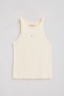 Polo Club T-Shirts*T-shirt écru en lin et coton avec monogramme brodé Beige