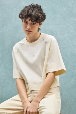 Polo Club T-Shirts*T-shirt Danae écru avec logo brodé Beige