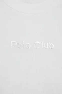 Polo Club T-Shirts*T-shirt Diamond à imprimé métallisé Blanc
