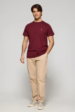Polo Club T-Shirts*T-shirt à col ras du cou et broderie Rigby Go Grenat