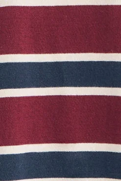 Polo Club T-Shirts*T-shirt et bleu rayé à logo caoutchouté Grenat