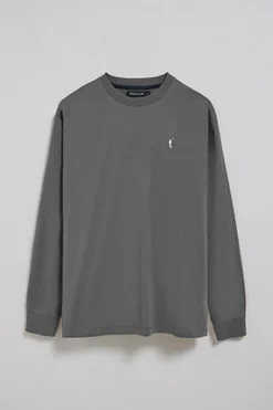 Polo Club T-Shirts*T-shirt gris à manches longues et brodé Rigby Go Asphalte