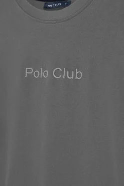 Polo Club T-Shirts*T-shirt gris à manches courtes et col ras du cou avec logo Asphalte