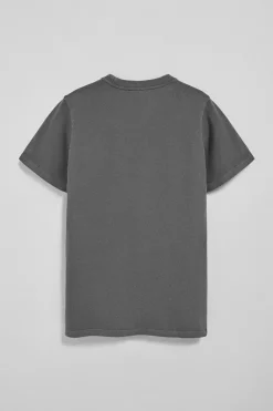 Polo Club T-Shirts*T-shirt gris bitume à col ras cou teint sur le tissu et logo caoutchouté Asphalte